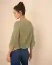 Blusa Tejido Verde Olivo Medio Talla M 661G202 Esprit