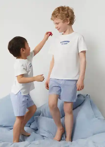 Pijama Coolest Offwhite Talla 70 Niños Mango