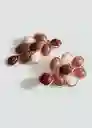 Pendiente Luna Marron Talla 99 Mujer Mango