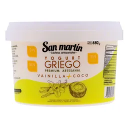 San Martin Yogurt Griego Premium Artesanal Vainilla + Coco