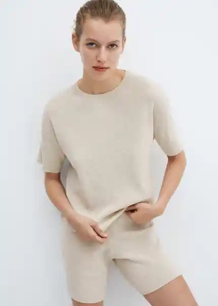 Short Pijama Avellana Beige Talla S Mujer Mango
