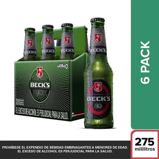 Beck's Pack Cerveza 275 mL x 6 Und
