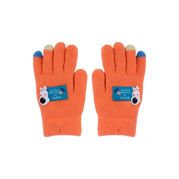 Guantes de Invierno Infantiles Astronauta Naranja Miniso