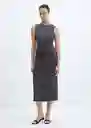 Vestido Fertina Gris Talla XL Mujer Mango