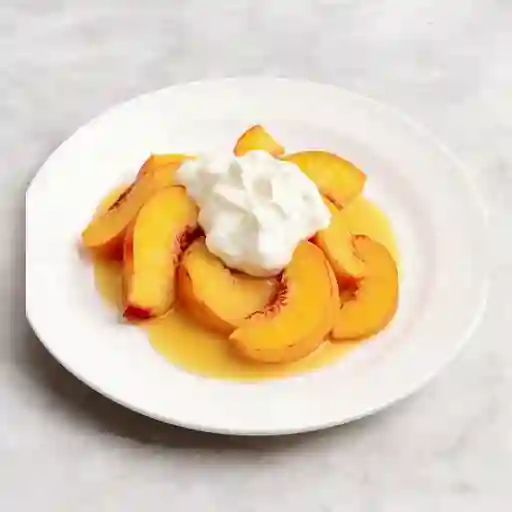 Melocotón y crema