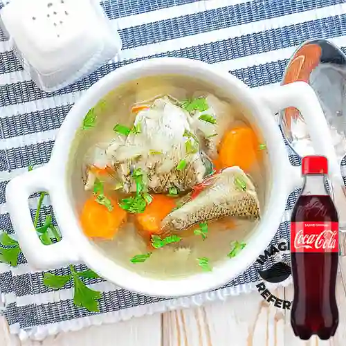 Combo Caldo de Pescado +Cocacola Orig 400ml