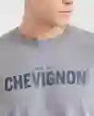 Camiseta C57 Graphic Masculino Gris Ahumado Oscuro L Chevignon