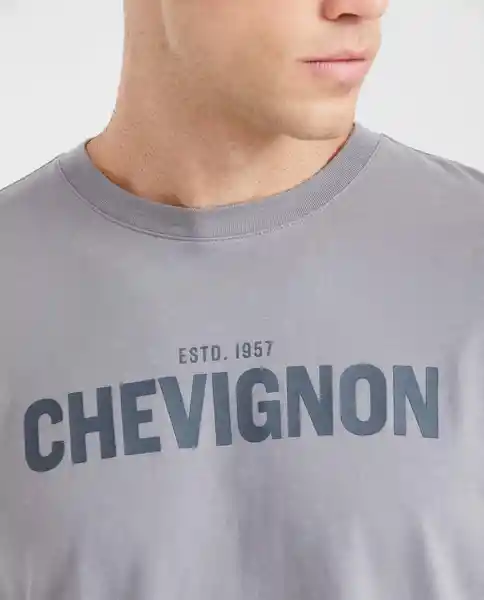 Camiseta C57 Graphic Masculino Gris Ahumado Oscuro L Chevignon