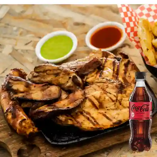 Parrillada Personal 4 Carnes +CocaCola S/az 600ml
