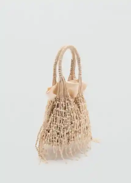 Bolso P Pazo Beige Talla 99 Mujer Mango