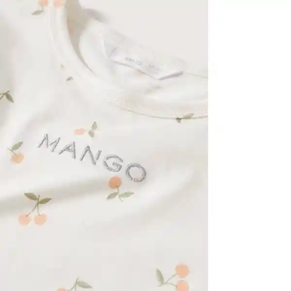 Camiseta Mangofi Off White Talla 08 Niñas Mango