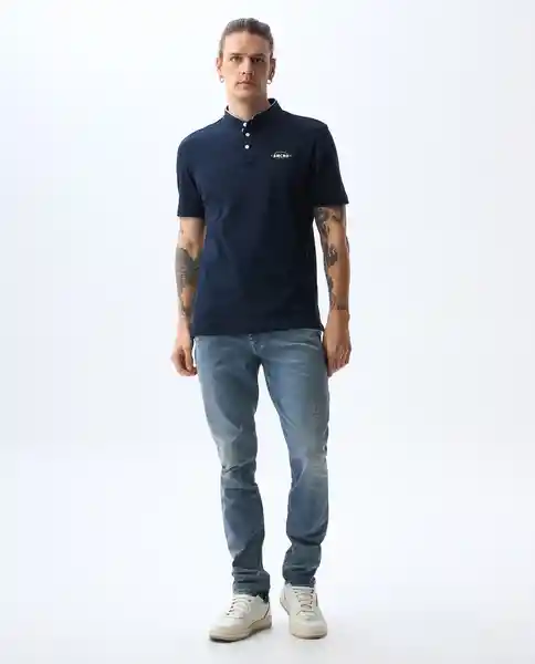 Camiseta Hombre Azul Talla M 801G002_AZU194024 Americanino