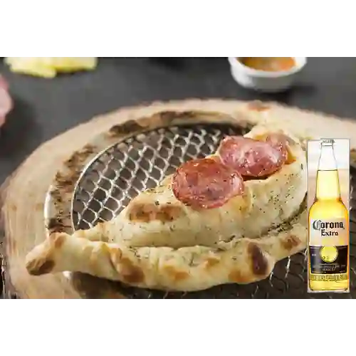 Combo Calzone de Carnes + Corona 330 ml