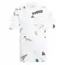 Adidas Camiseta Bluv Q3 Aopt Para Niño Blanco Talla S