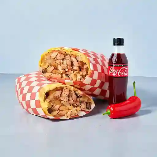 Combo Burritos de Pollo en Mole +Cocacola S/az 500ml