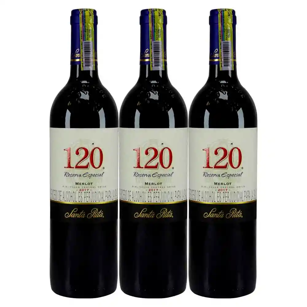 Vino Santa Rita 120 Reserva Especial Merlot X750 Ml 2X3