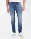Jean Súper Slim Fit- Rider Azul Francés Medio T 32/32 Chevignon