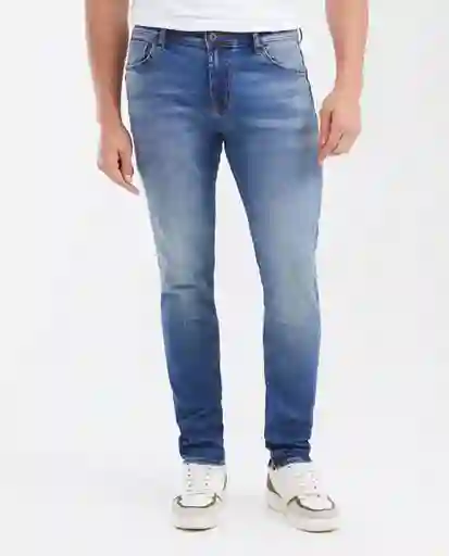 Jean Súper Slim Fit- Rider Azul Francés Medio T 32/32 Chevignon