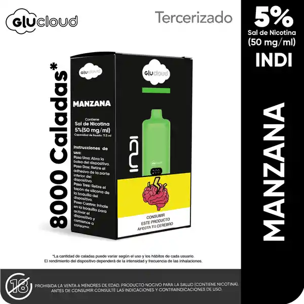 Vapeador Glucloud Manzana Indi