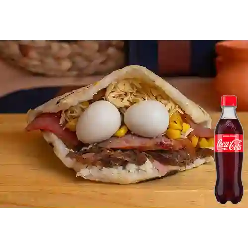 Combo Arepita Pollo Tocineta +Cocacola Orig 400ml
