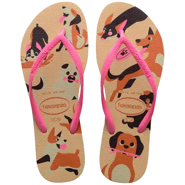 Sandalias Slim Pets Dorado Talla 40 4132567 Havaianas