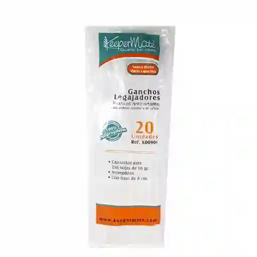 Keepermate Ganchos Legajador Plásticos x 20 Unidades