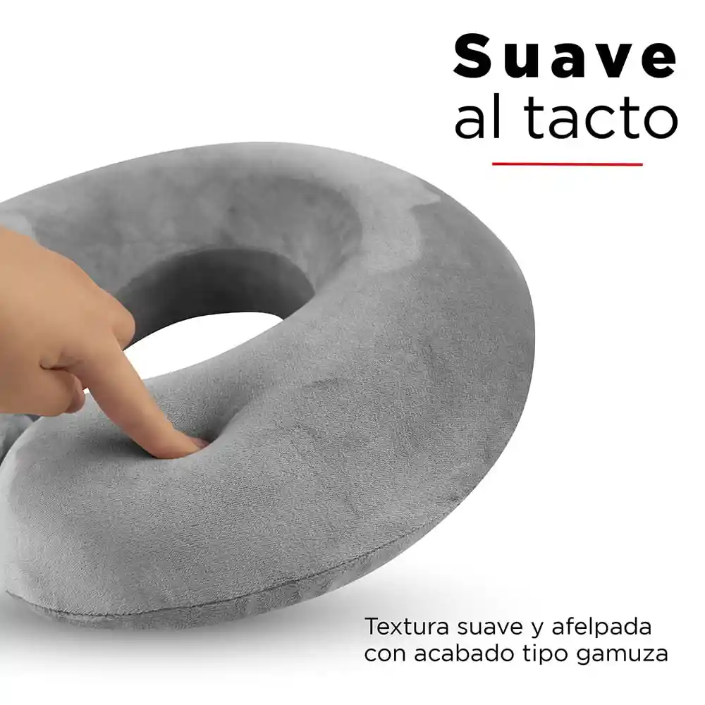 Miniso Cojín Para Cuello de Memory Gris Oscuro 30 x 30 x 9 cm