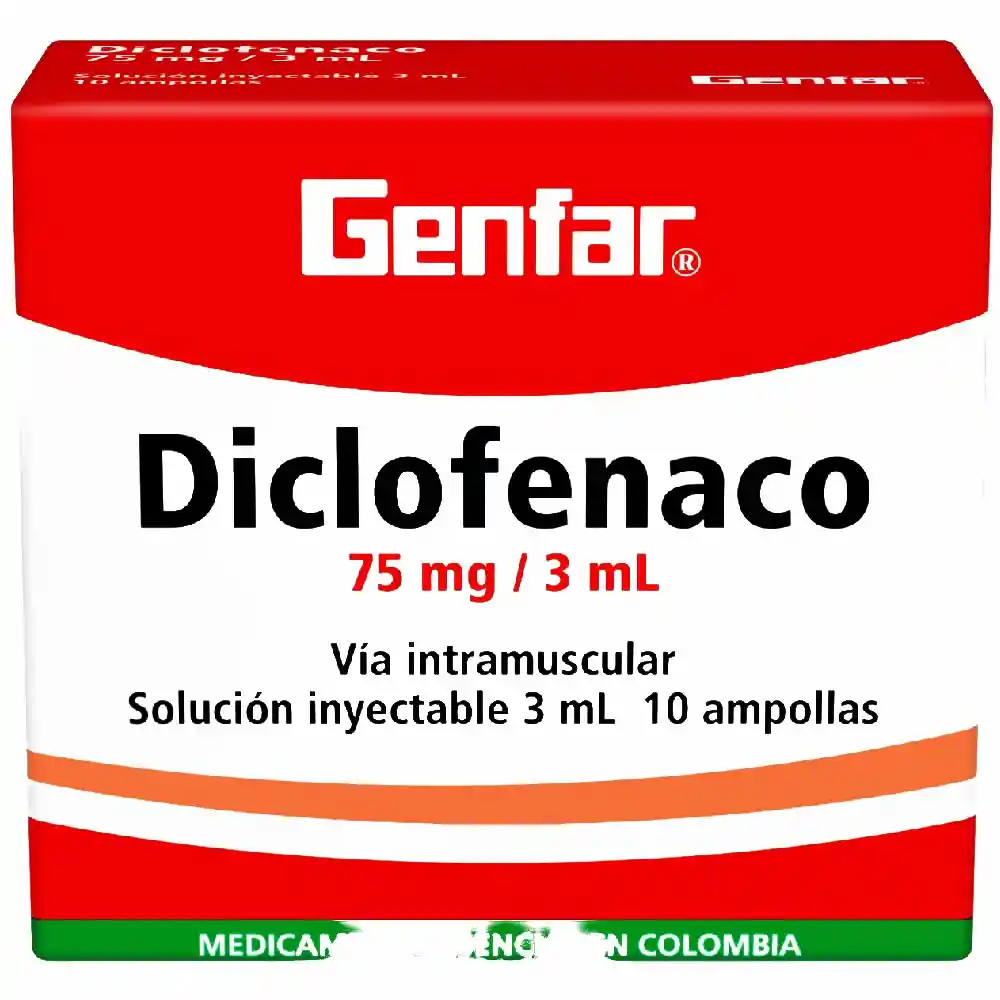 Genfar Diclofenaco (75 mg / 3 mL)