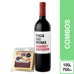 Combo Finca Las Moras Vino Tinto Cabernet + Queso Manchego