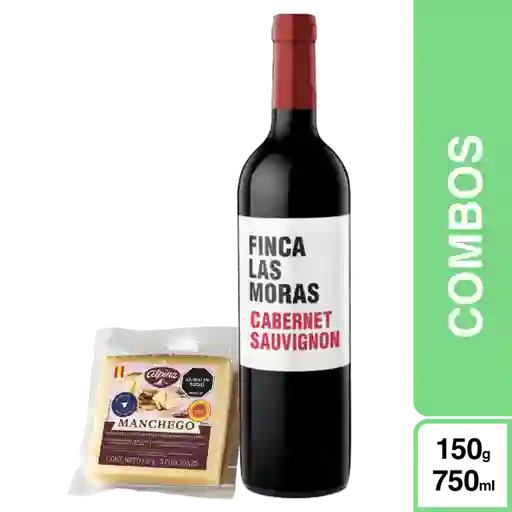 Combo Finca Las Moras Vino Tinto Cabernet + Queso Manchego