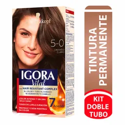 Igora Vital Tinte Permanente para Cabello Tono 5-0 Castaño Claro