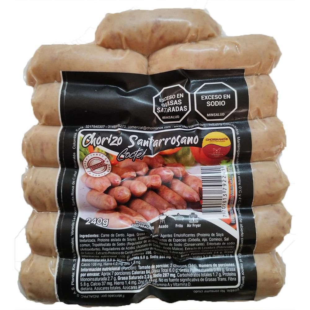 Chorizo Santarrosano Coctel Chorinano's Premium 240 g