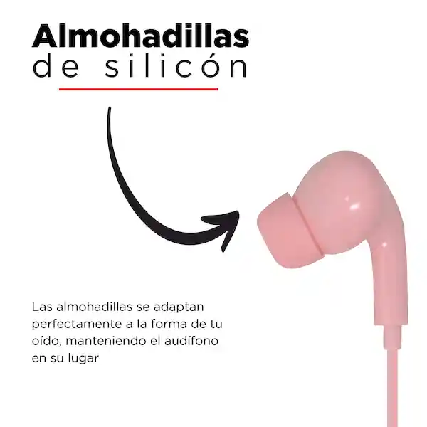 Miniso Audifono Cable Rosa