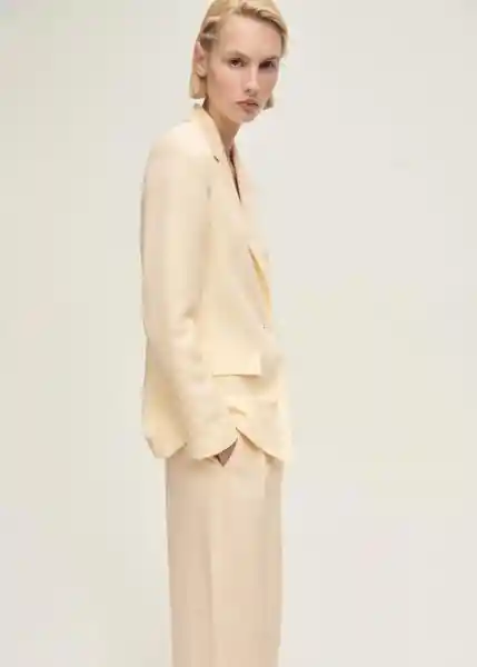 Blazer Americana Brera Vainilla Talla S Mujer Mango