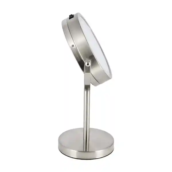Casaideas Espejo Pedestal Metal Luz Led Gris Diseño 0001