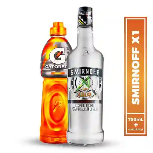 Vodka Smirnoff X1 Lulo 750 Ml + Gatorade Mandarina 500 Ml