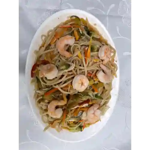 Chow Mein con Camarones