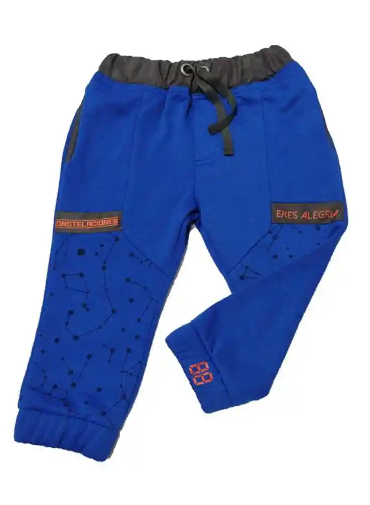 Jogger Perchado Bebé Niño 6/12 Mese - Azul