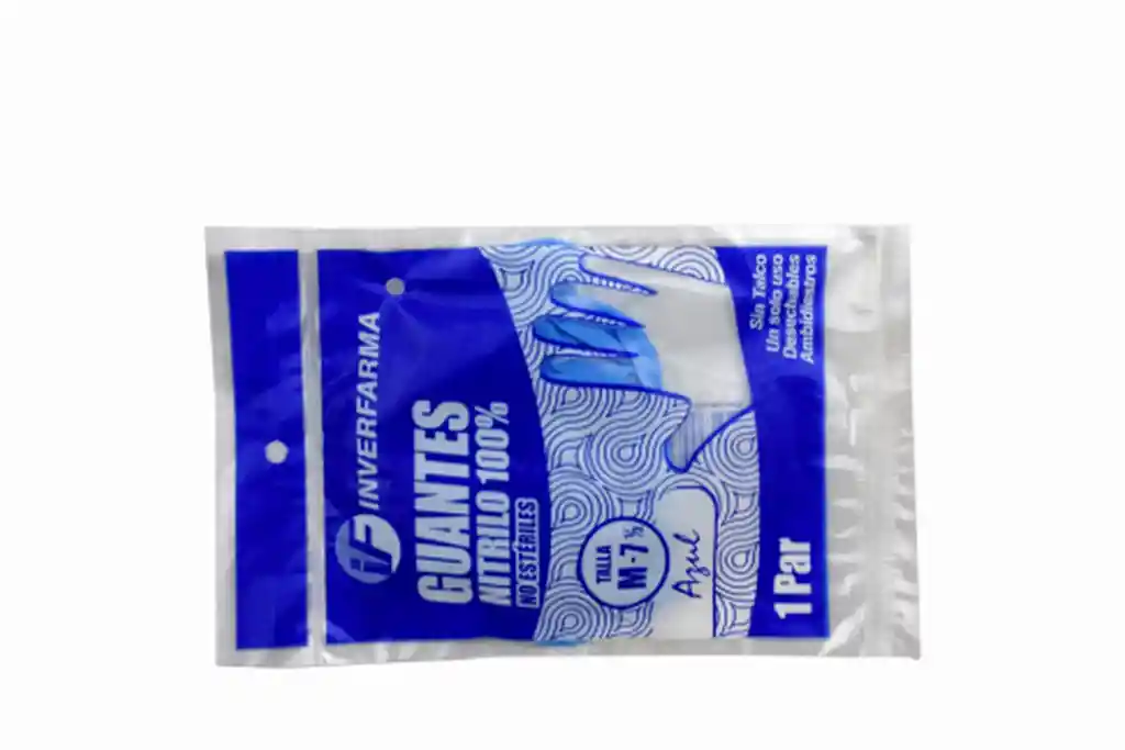 Inverfarma Guante De Nitrilo Azul M 2 Uds Inverf