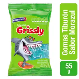 Colombina Gomitas Grissly Tiburón Sabor a Mora Azul