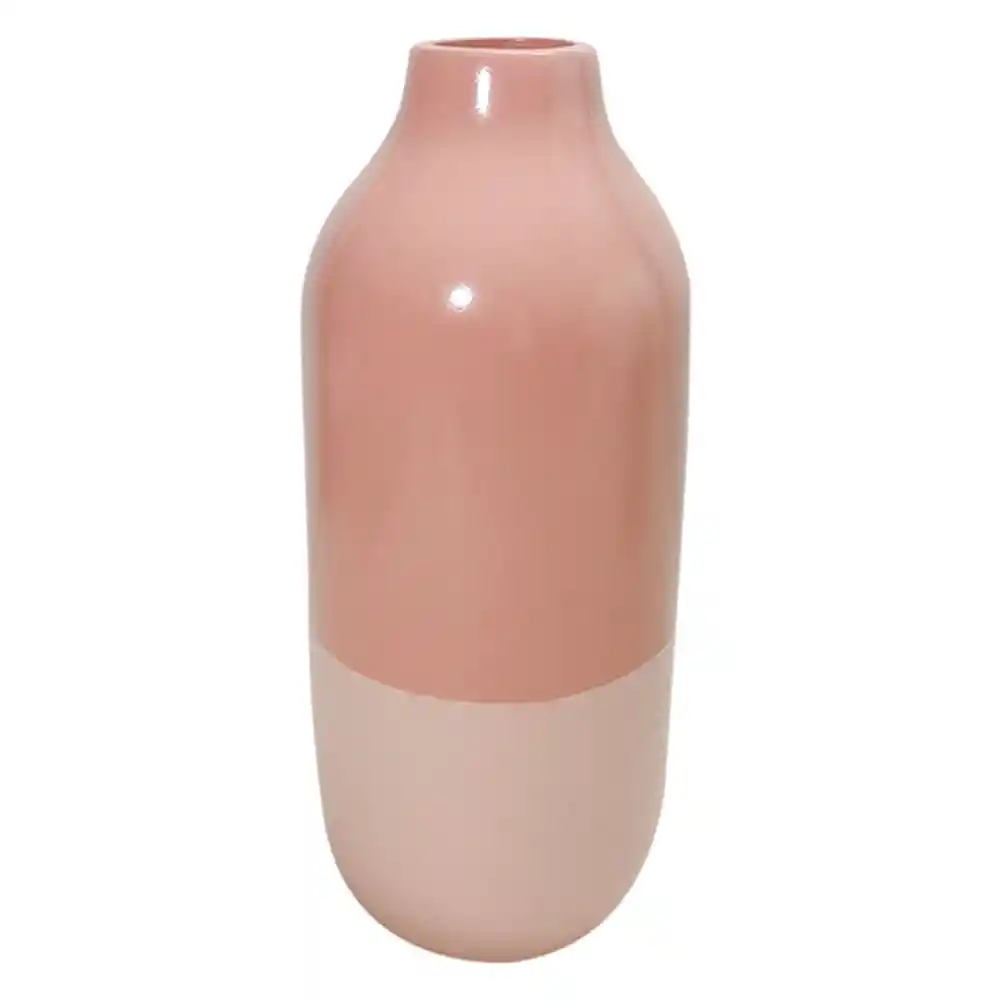 Marres Florero Bicolor Rosa 13 X 13 X 32 Cm