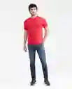 Camiseta Cuello Masculino Rojo Chili Oscuro Talla M Chevignon