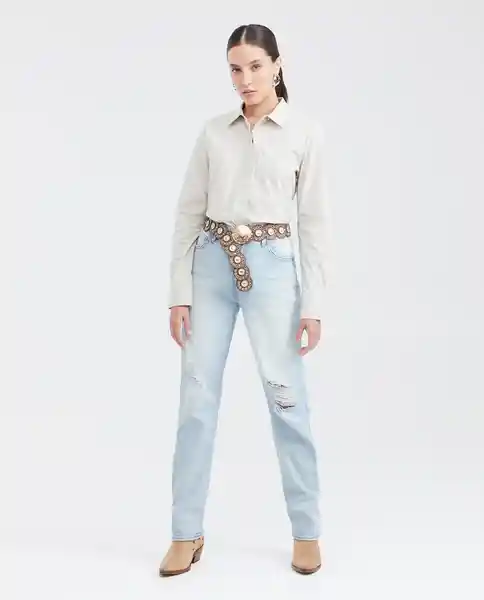 Camiseta Essential Poplin Crudo Beige Claro T L Chevignon