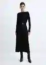 Camiseta Saco Negro Talla S Mujer Mango