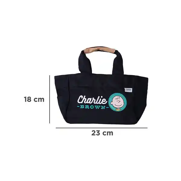Bolso de Mano Charlie Snoopy Azul Marino Miniso