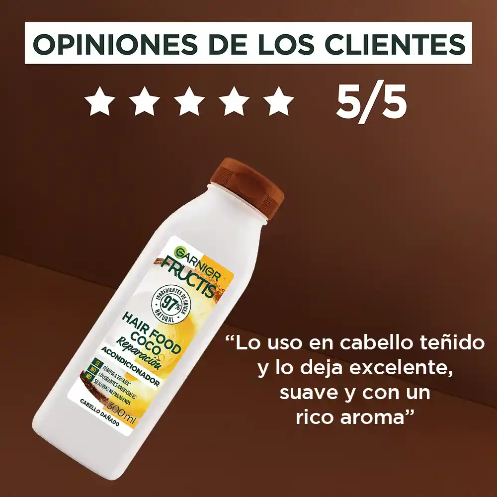 Acondicionador Hair Foof Garnier Coco Reparación 300 mL
