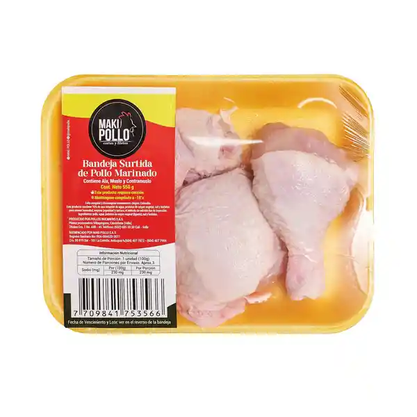 Maki Pollo Bandeja Surtida