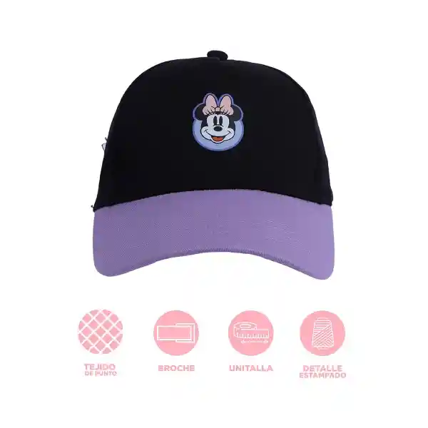 Gorra Minnie Mouse Negro y Lila Miniso