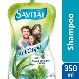 Savital Shampoo Anticaspa Menta Eucalipto y Sábila
