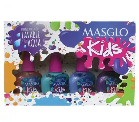 Masglo Esmalte para Uñas Lavable con Agua Kids
